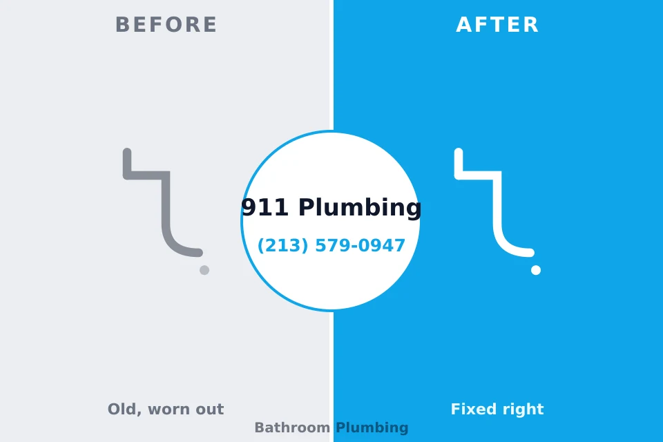 Before and after: plumbing repair Reiffton, PA